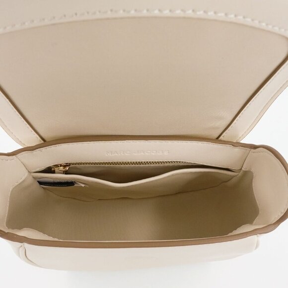 Marc Jacobs Women's The Messenger Saddle Bag Small In Leather White OS - Picture 10 of 15